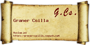 Graner Csilla névjegykártya